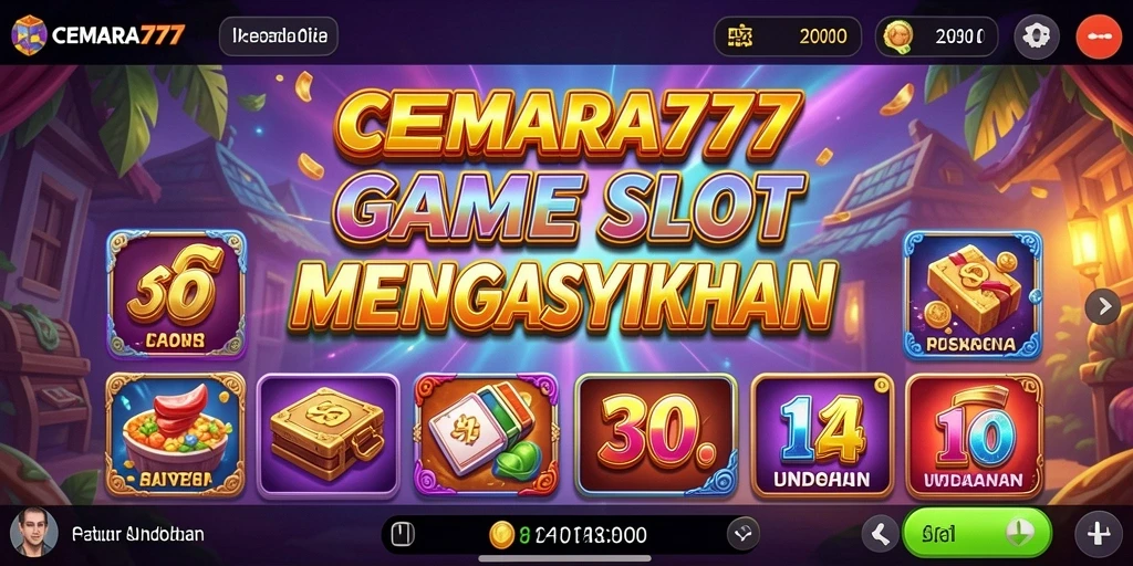 Tampilan gameplay CEMARA777 yang menarik dan penuh warna.