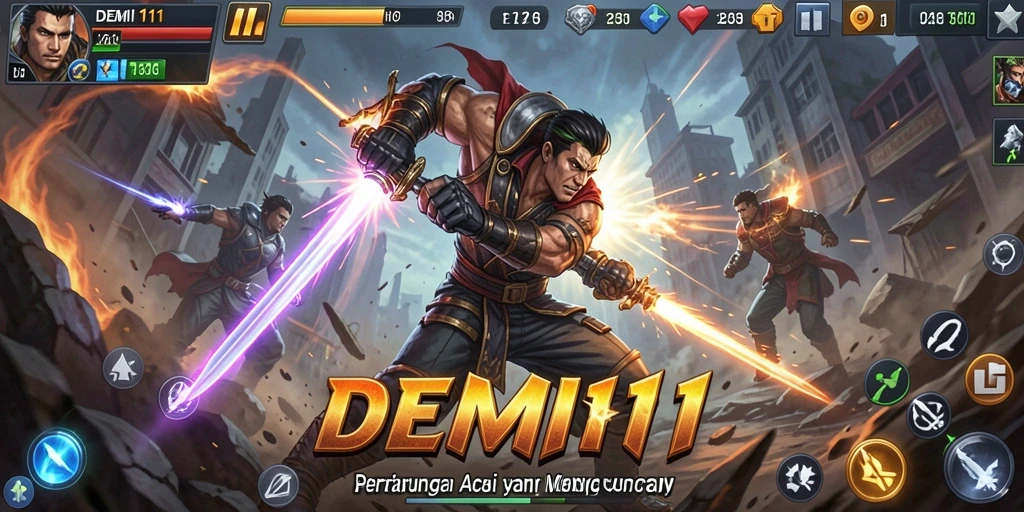 Tampilan gameplay DEMI11 yang mendebarkan dan penuh aksi.