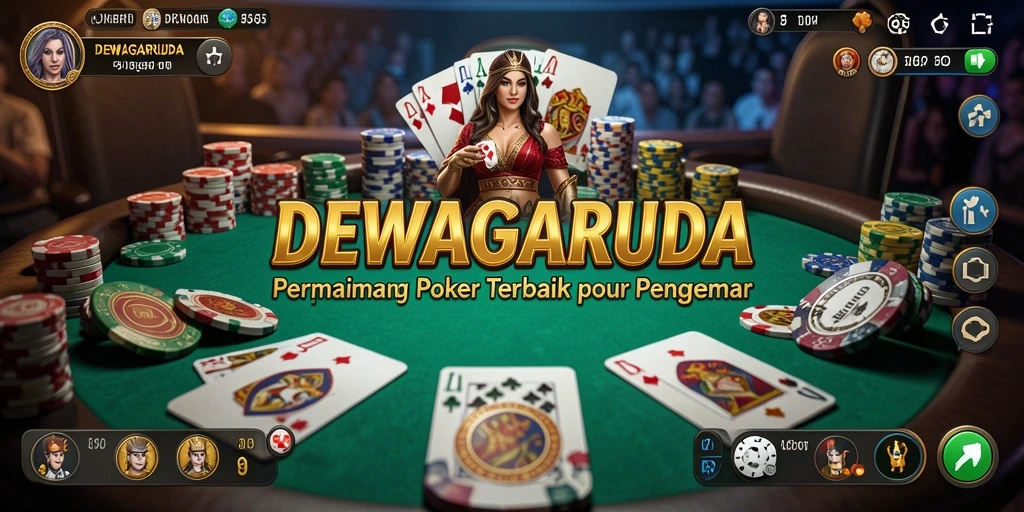 Tampilan gameplay menarik di DEWAGARUDA dengan aksi Poker yang mendebarkan.