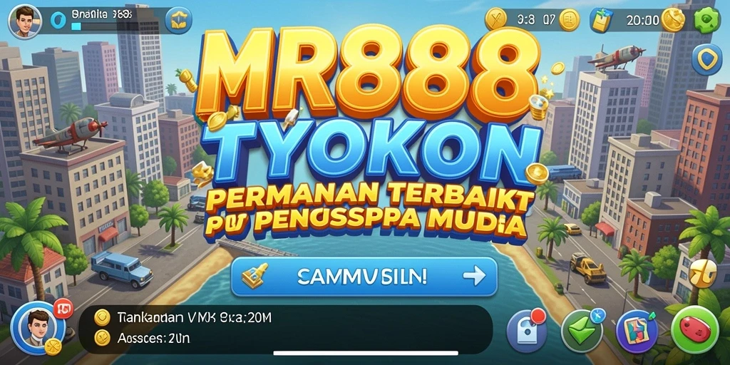 Tangkapan layar gameplay MR888 menampilkan pengelolaan bisnis yang dinamis.