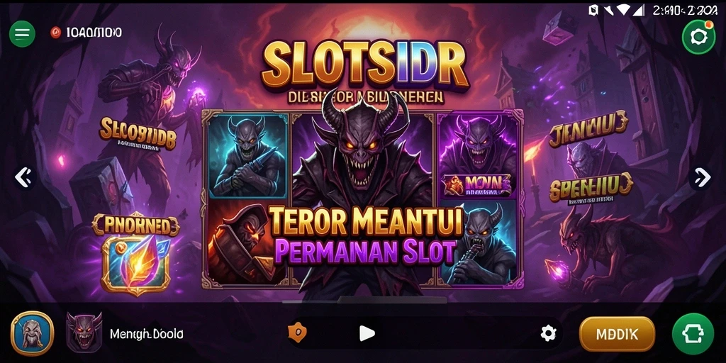 Tampilan gameplay menegangkan di dunia horor SLOTSIDR.