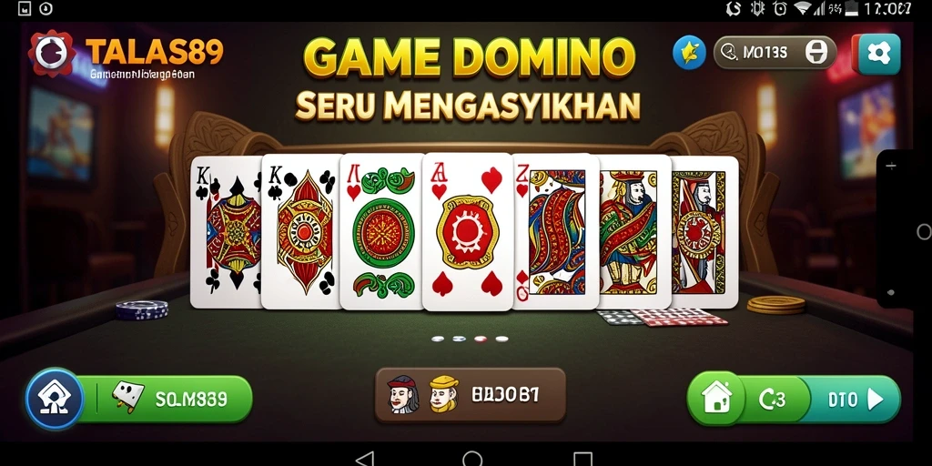 Tampilan gameplay Domino di TALAS89 yang seru dan interaktif.