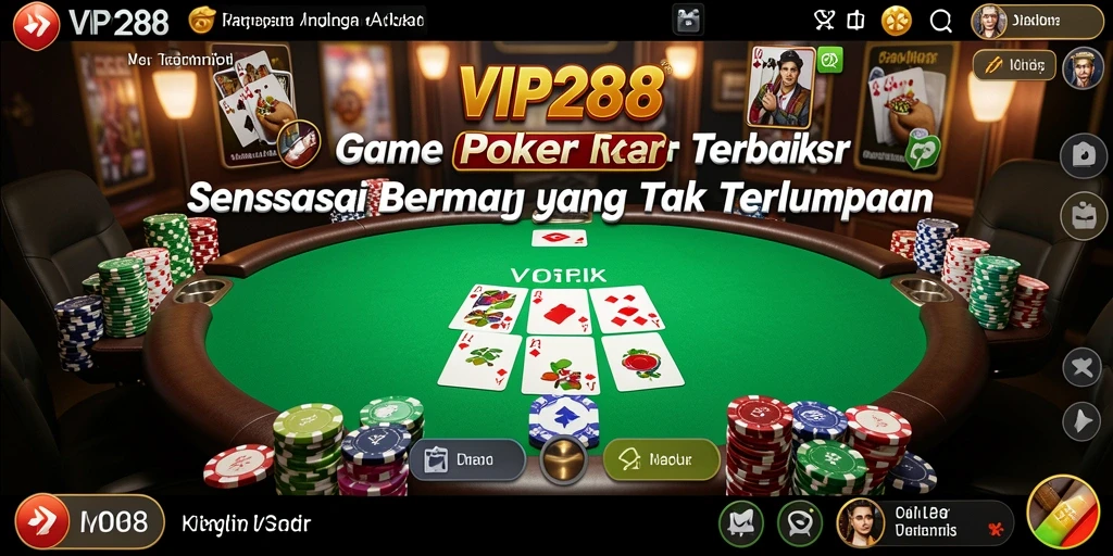 Screenshot gameplay poker menunjukkan suasana permainan yang seru dan mengasyikkan.
