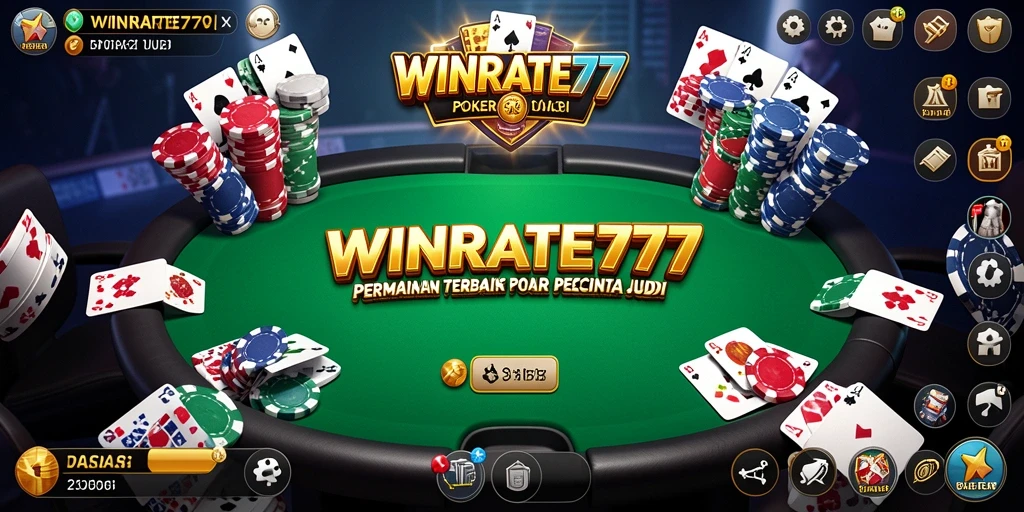 Tampilan gameplay seru di WINRATE777 dengan aksi poker mendebarkan.